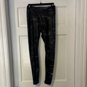 Nike Gray Camouflage Dri-FIT Leggings